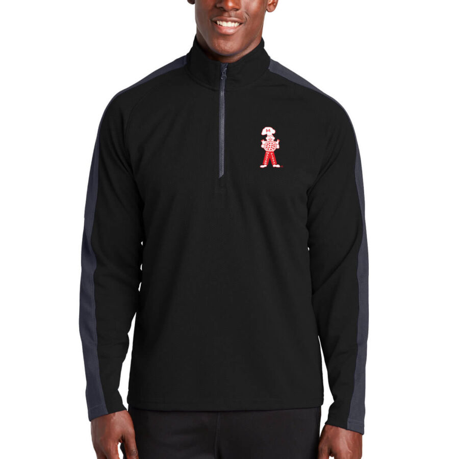 ST861-Sport-Tek® Sport-Wick® Textured Colorblock 1/4-Zip Pullover - Image 4