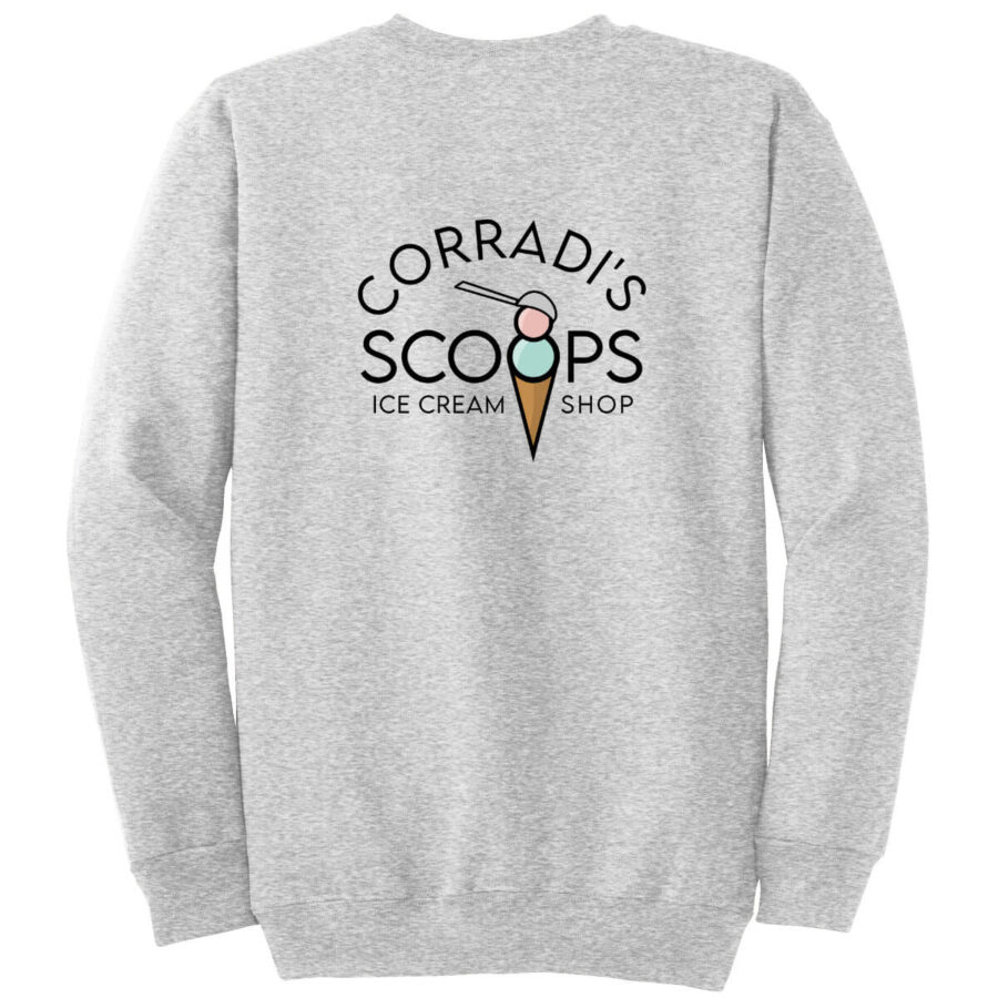 PC90-Corradi's Scoops Crewneck Sweatshirt - Back